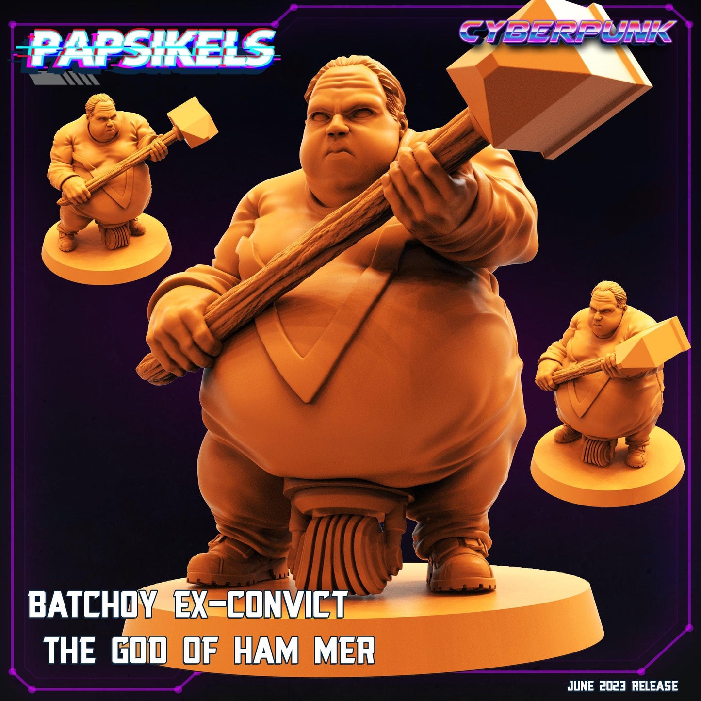 3D Printed Papsikels June 2023 Cyberpunk Batchoy Ex Convict Set 2023 28mm 32mm - 3D Printing Boss 
