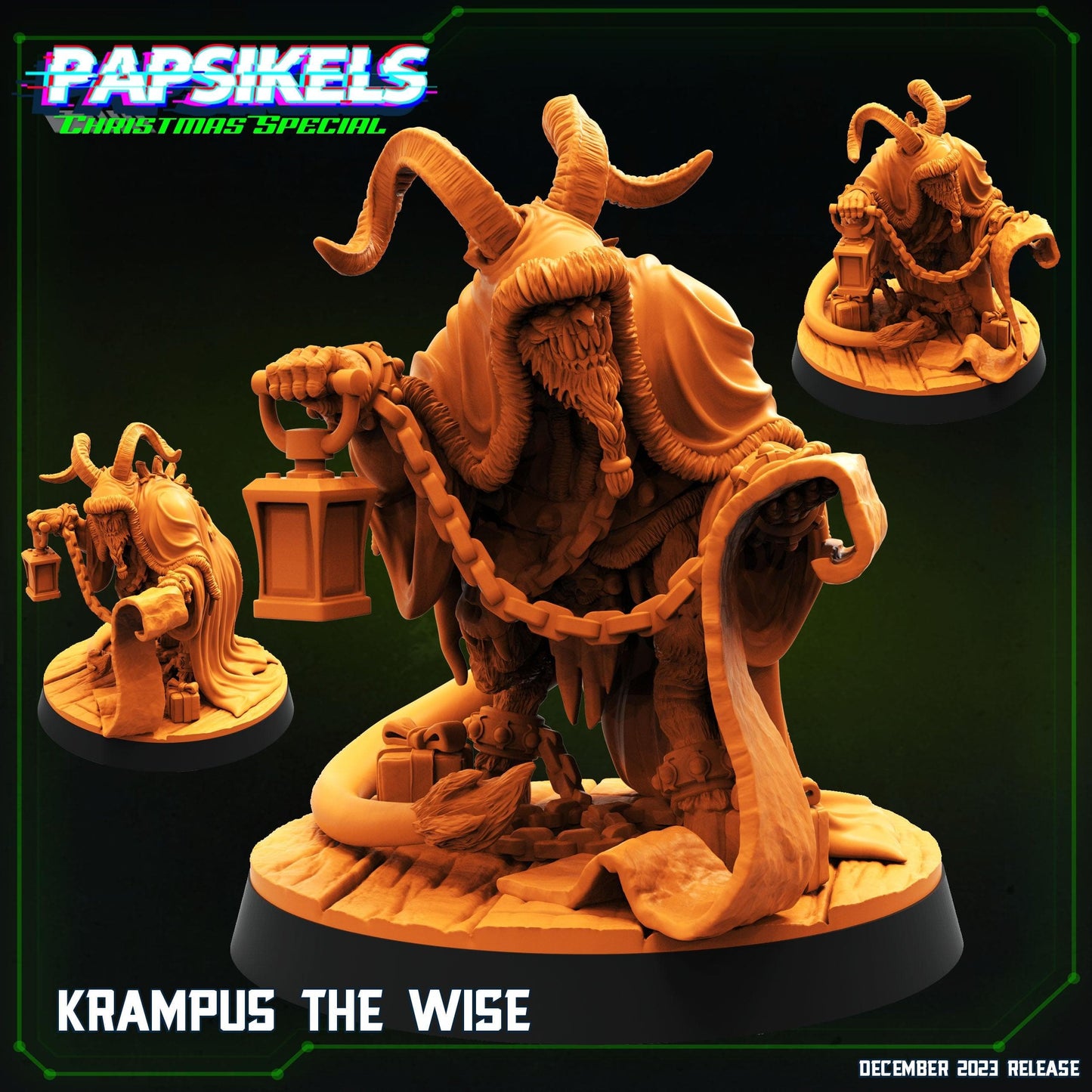 3D Printed Papsikels Krampus The Wise 28mm 32mm - 3D Printing Boss 