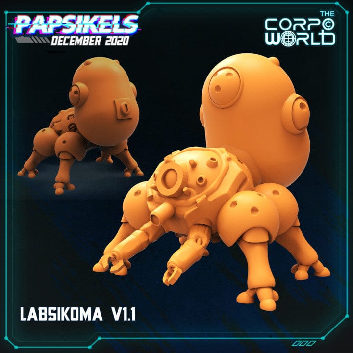 3D Printed Papsikels Labsikoma V1 1 December 2020 Cyberpunk 28mm 32mm - 3D Printing Boss 