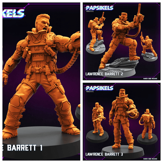 3D Printed Papsikels Lawrence Barrette MARCH 2025 CYBERPUNK 28mm 32mm - 3D Printing Boss 