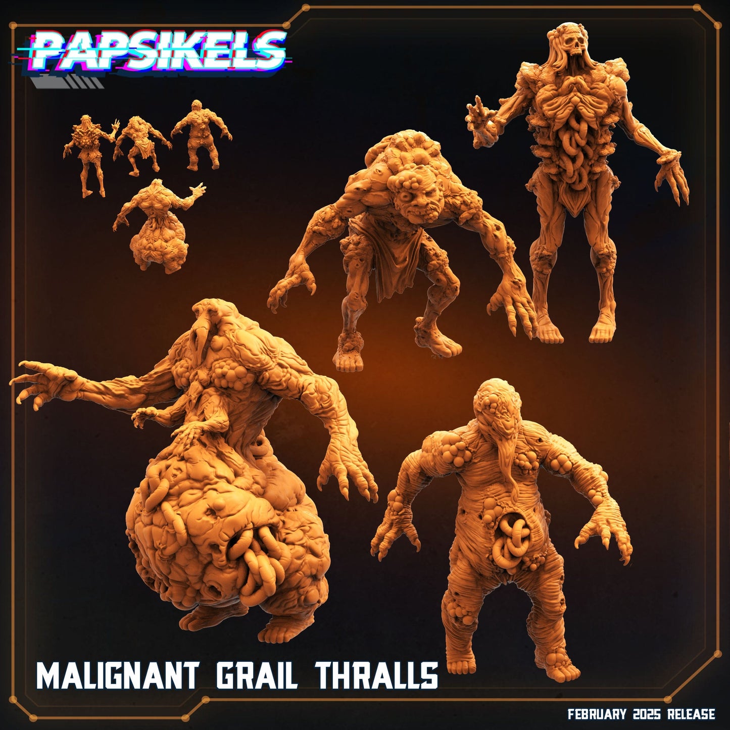 3D Printed Papsikels Malignant Grail Thralls 28mm 32mm - 3D Printing Boss 