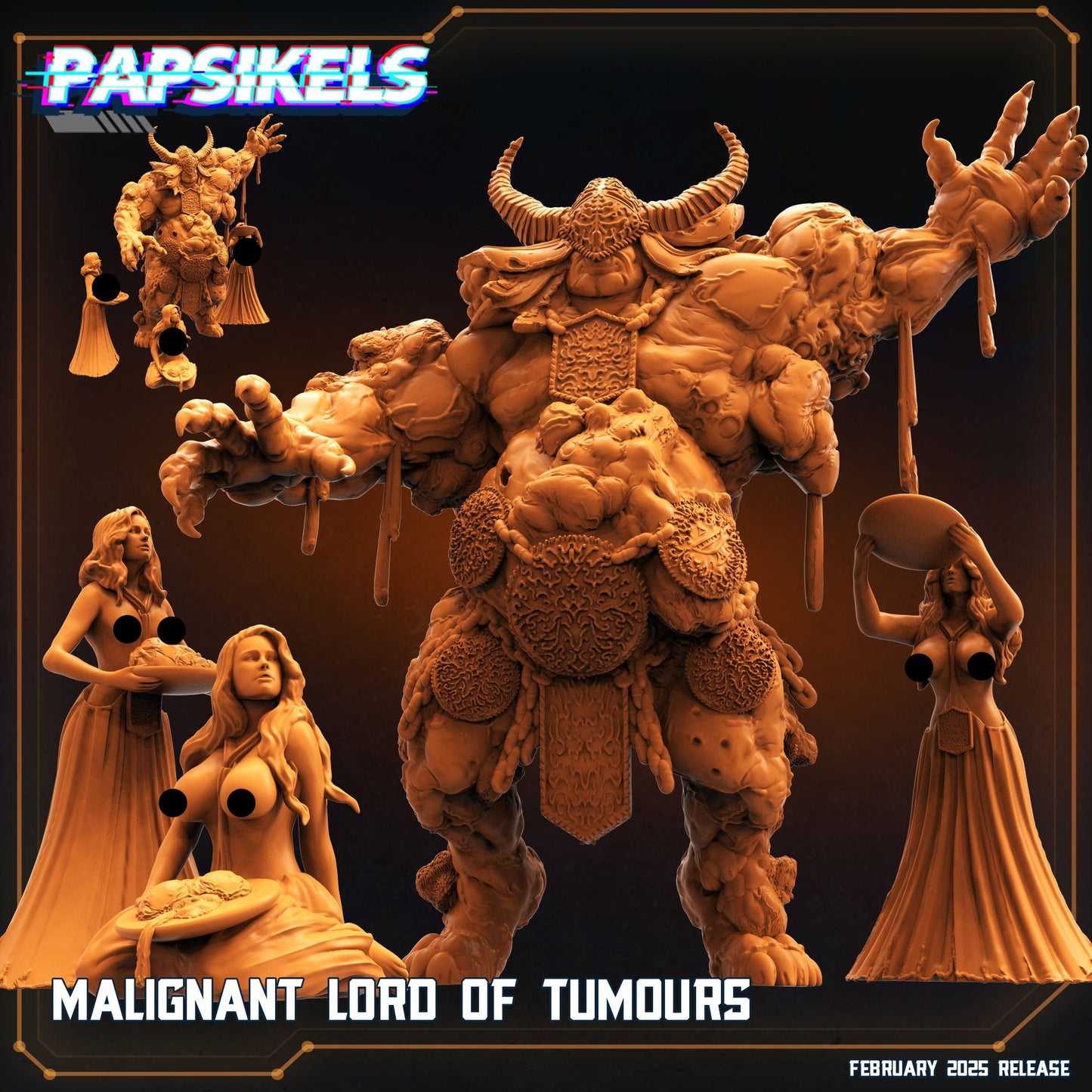 3D Printed Papsikels Malignant Lord Of Tumours 28mm 32mm - 3D Printing Boss 