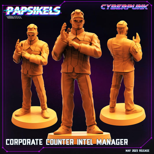 3D Printed Papsikels May 2023 Cyberpunk Corporate Counter Intel Set 28mm 32mm - 3D Printing Boss 