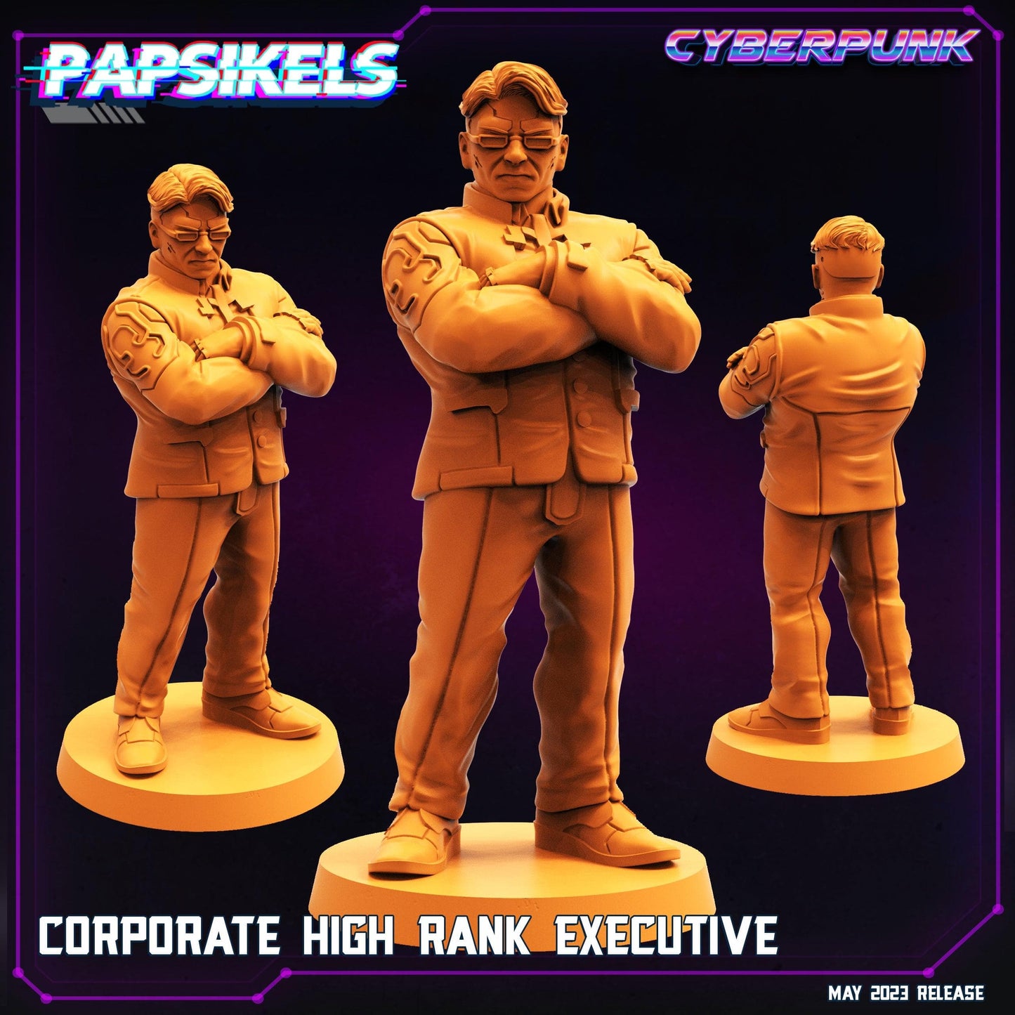 3D Printed Papsikels May 2023 Cyberpunk Corporate Counter Intel Set 28mm 32mm - 3D Printing Boss 