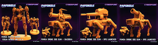 3D Printed Papsikels May 2023 Cyberpunk Fkmsa Battle Droid Set 28mm 32mm - 3D Printing Boss 