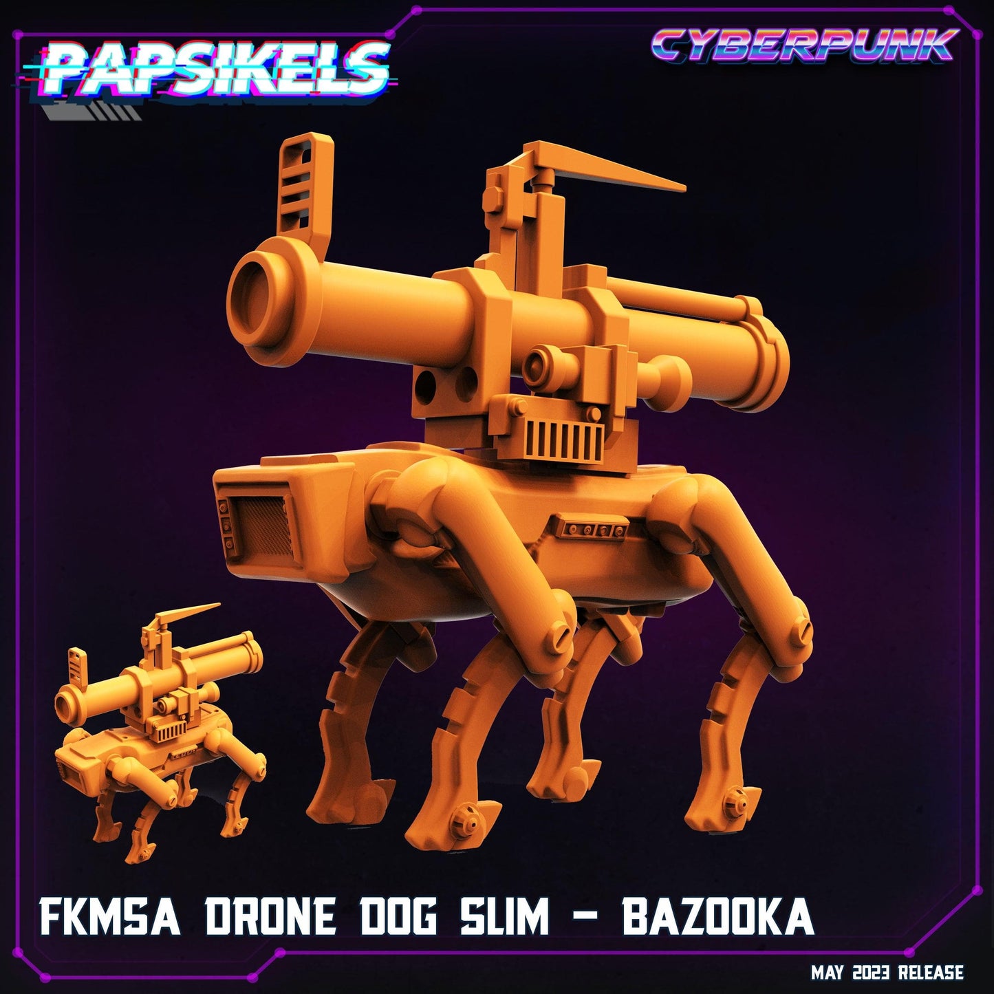 3D Printed Papsikels May 2023 Cyberpunk Fkmsa Battle Droid Set 28mm 32mm - 3D Printing Boss 