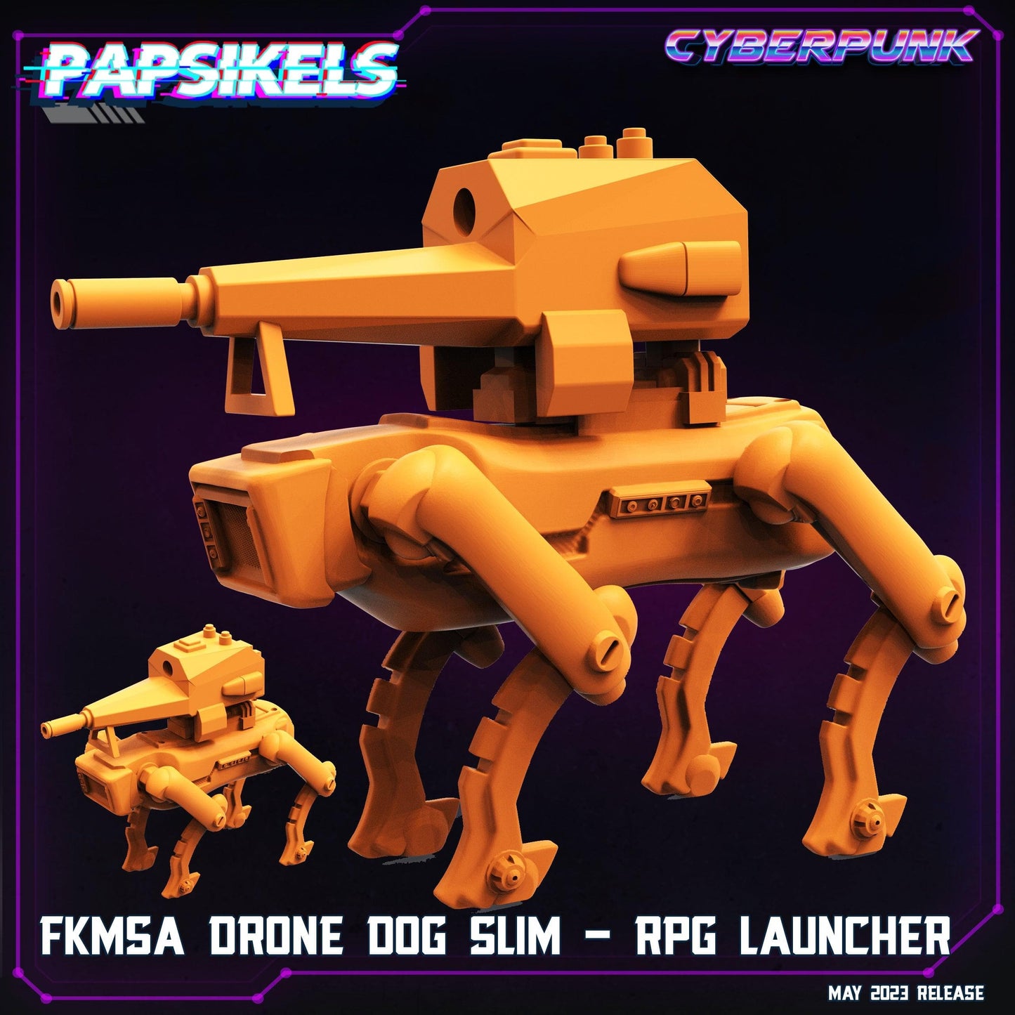 3D Printed Papsikels May 2023 Cyberpunk Fkmsa Battle Droid Set 28mm 32mm - 3D Printing Boss 