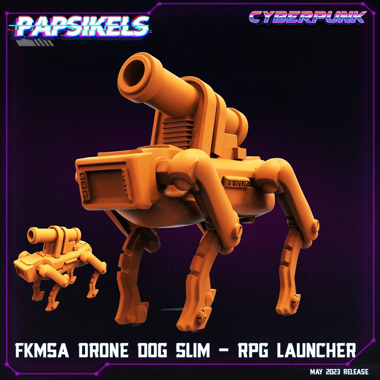 3D Printed Papsikels May 2023 Cyberpunk Fkmsa Battle Droid Set 28mm 32mm - 3D Printing Boss 