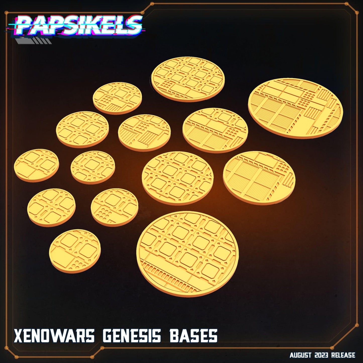 3D Printed Papsikels May 2023 Scifi - Star Entrance - Into The Multi World Set Base Xenowars Genesis 28mm 32mm - 3D Printing Boss 