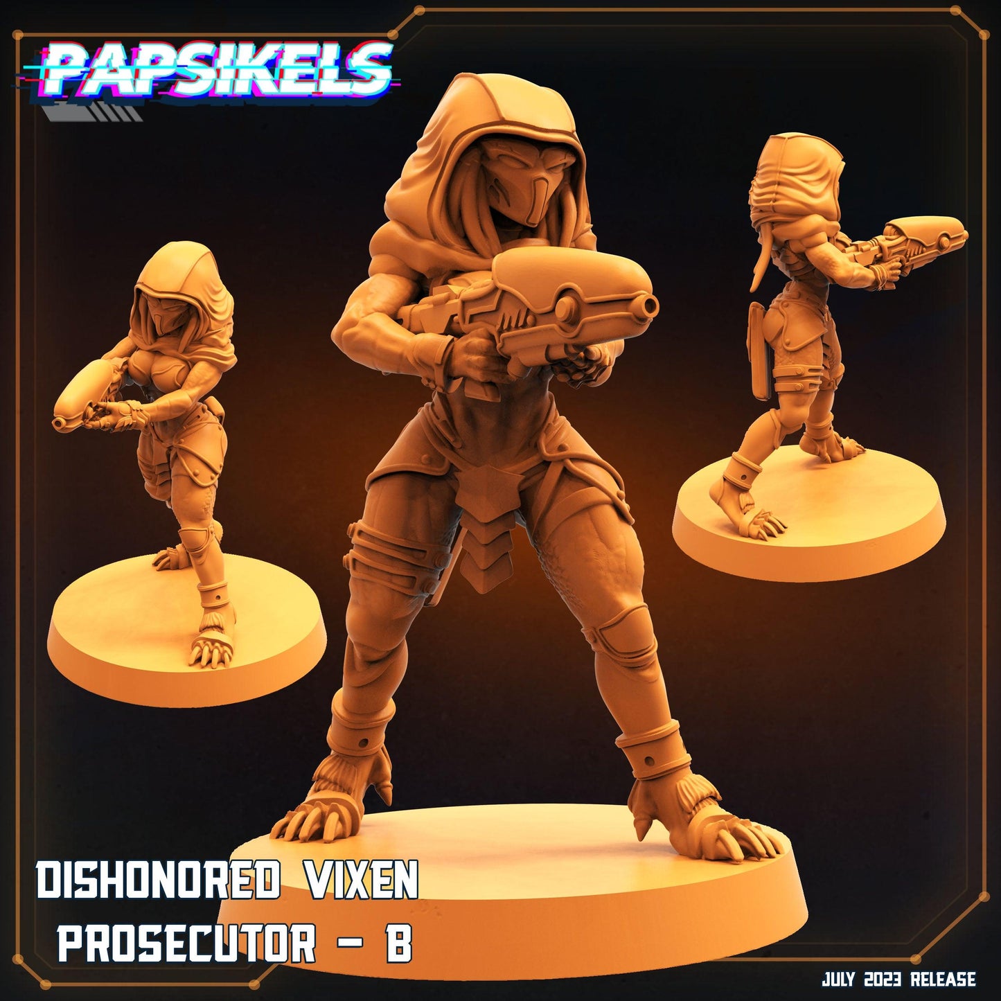 3D Printed Papsikels May 2023 Scifi - Star Entrance - Into The Multi World Set Dishonored Vixen Persecutor Squad Set 28mm 32mm - 3D Printing Boss 