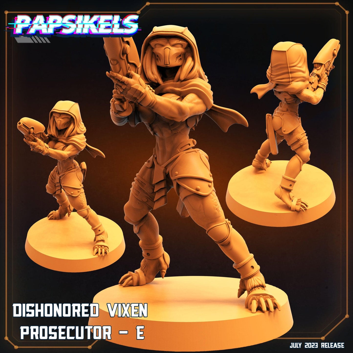 3D Printed Papsikels May 2023 Scifi - Star Entrance - Into The Multi World Set Dishonored Vixen Persecutor Squad Set 28mm 32mm - 3D Printing Boss 