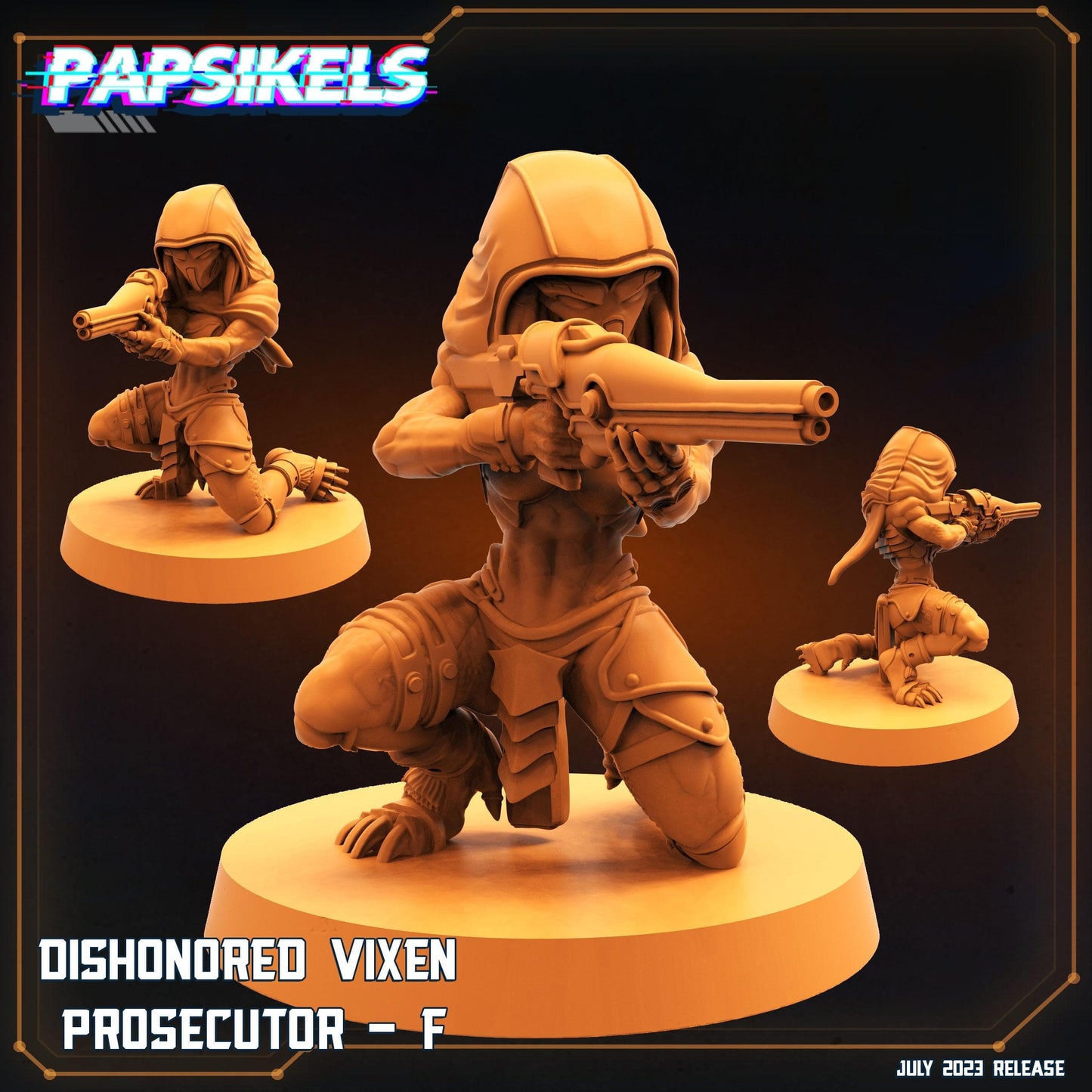 3D Printed Papsikels May 2023 Scifi - Star Entrance - Into The Multi World Set Dishonored Vixen Persecutor Squad Set 28mm 32mm - 3D Printing Boss 