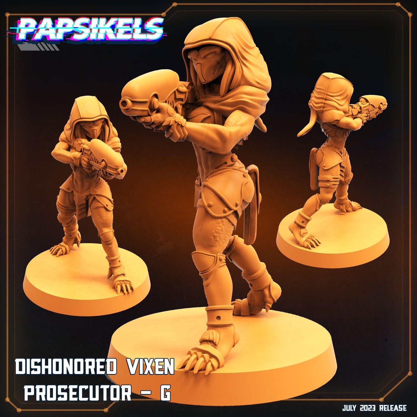 3D Printed Papsikels May 2023 Scifi - Star Entrance - Into The Multi World Set Dishonored Vixen Persecutor Squad Set 28mm 32mm - 3D Printing Boss 