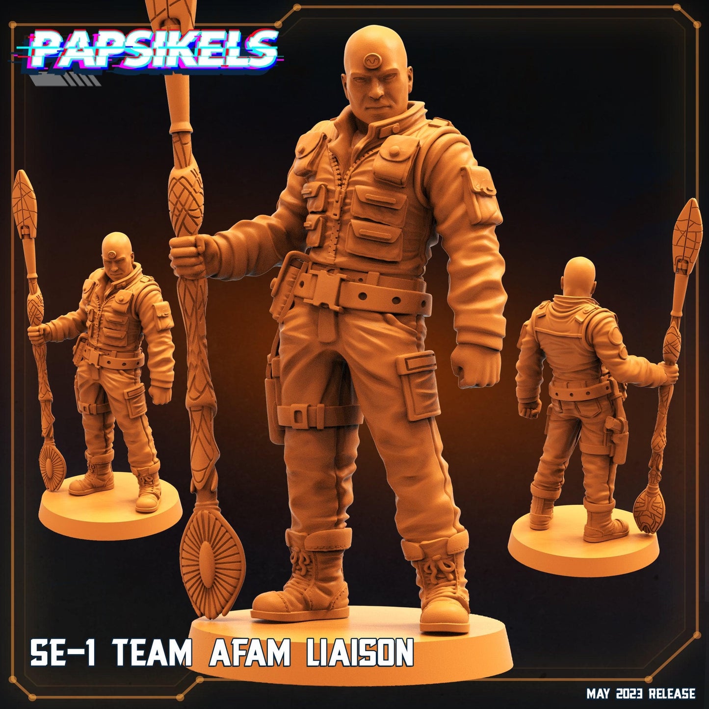 3D Printed Papsikels May 2023 Scifi - Star Entrance - Into The Multi World Set SE-1 Team 28mm 32mm - 3D Printing Boss 
