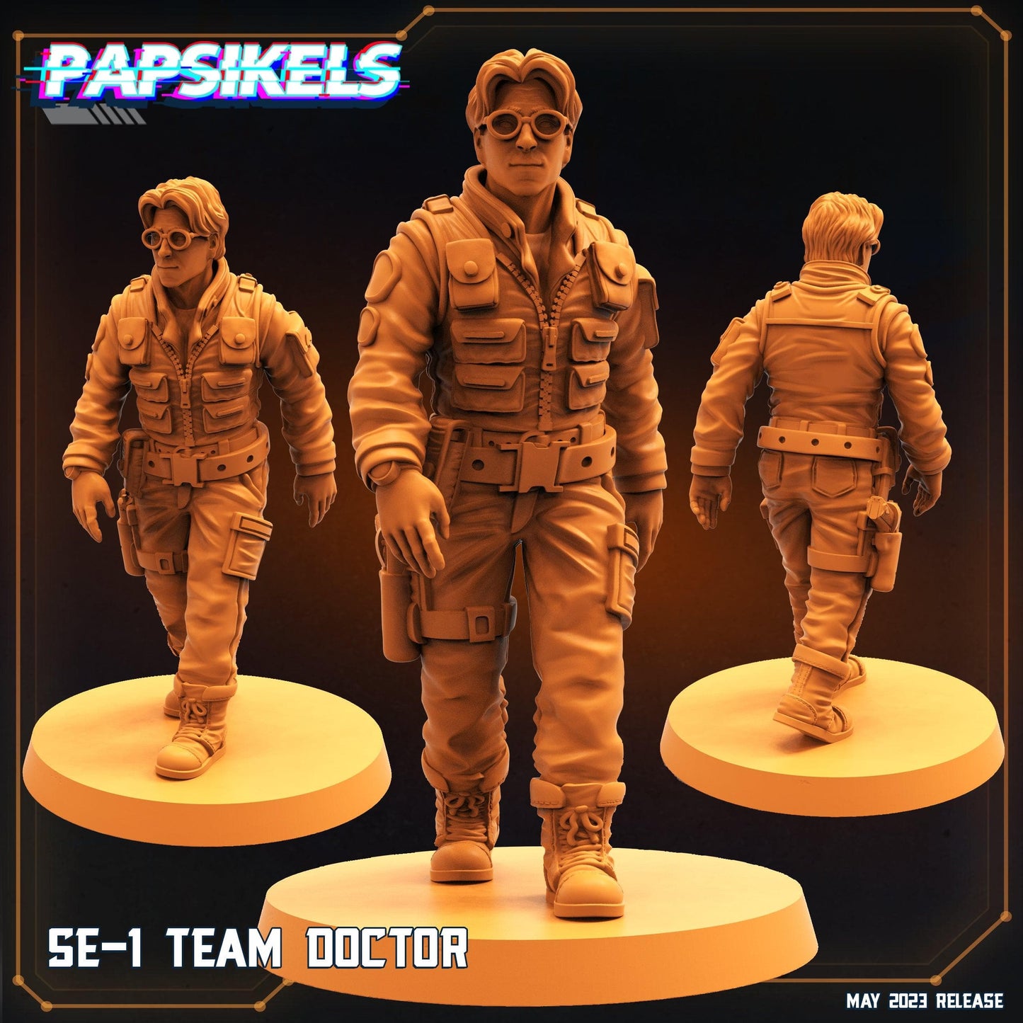 3D Printed Papsikels May 2023 Scifi - Star Entrance - Into The Multi World Set SE-1 Team 28mm 32mm - 3D Printing Boss 