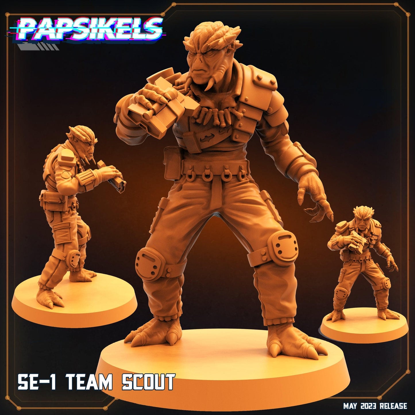 3D Printed Papsikels May 2023 Scifi - Star Entrance - Into The Multi World Set SE-1 Team 28mm 32mm - 3D Printing Boss 
