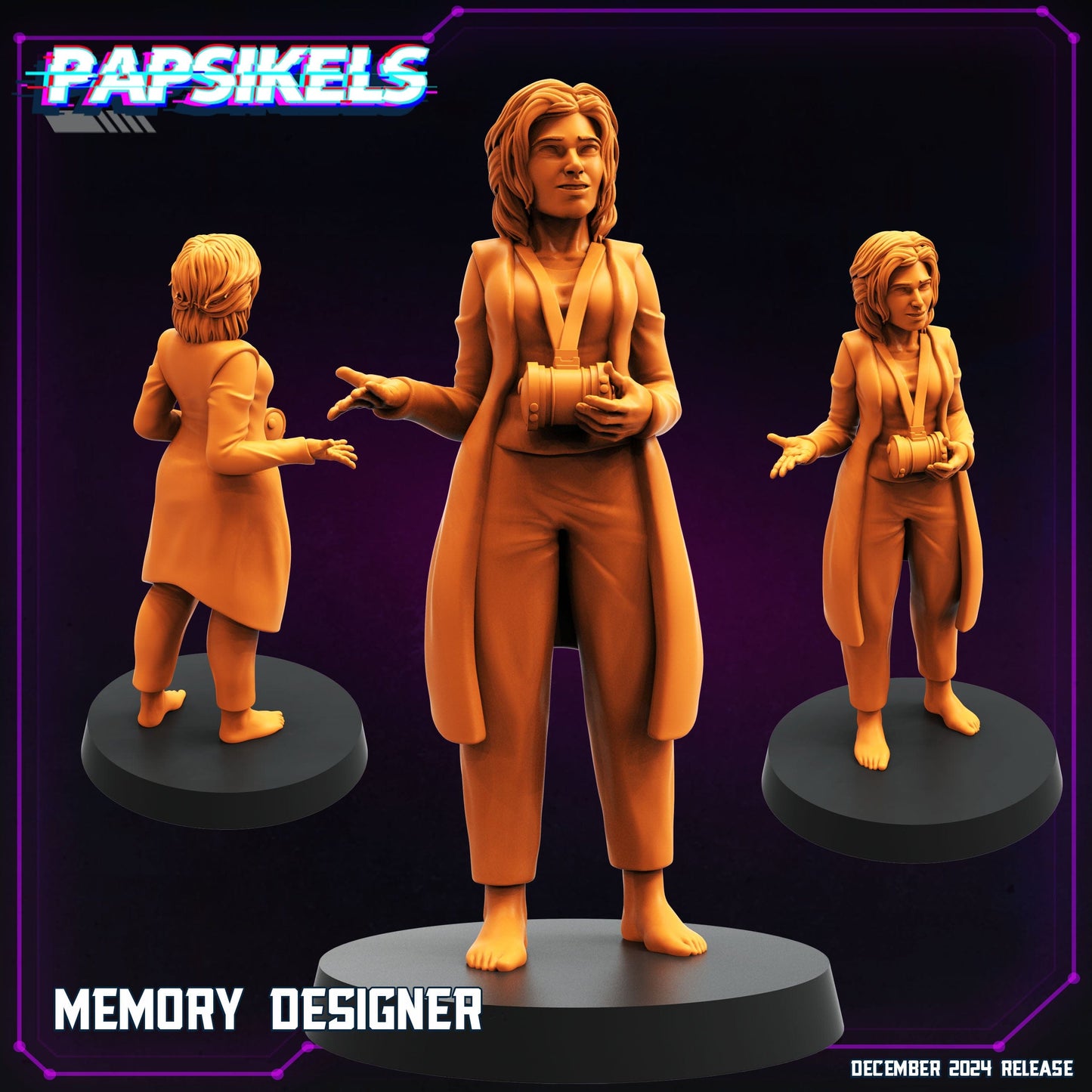 3D Printed Papsikels Memory Designer Dec. 2024 Cyberpunk 28mm 32mm - 3D Printing Boss 