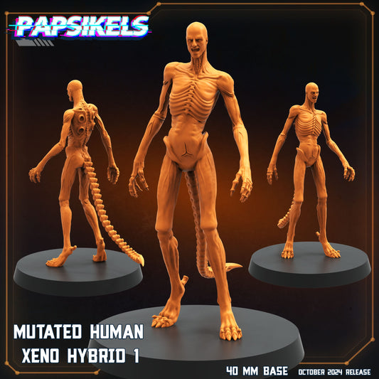 3D Printed Papsikels Mutated Human Xeno Hybrid Set October 2024 SciFi 28mm 32mm - 3D Printing Boss 