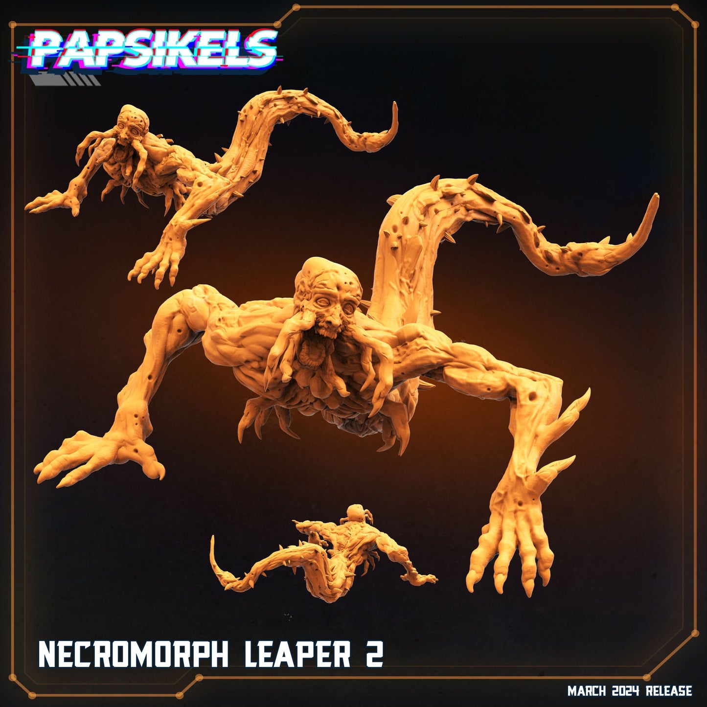 3D Printed Papsikels Necromorph Leapers MARCH 2025 SCIFI 28mm 32mm - 3D Printing Boss 
