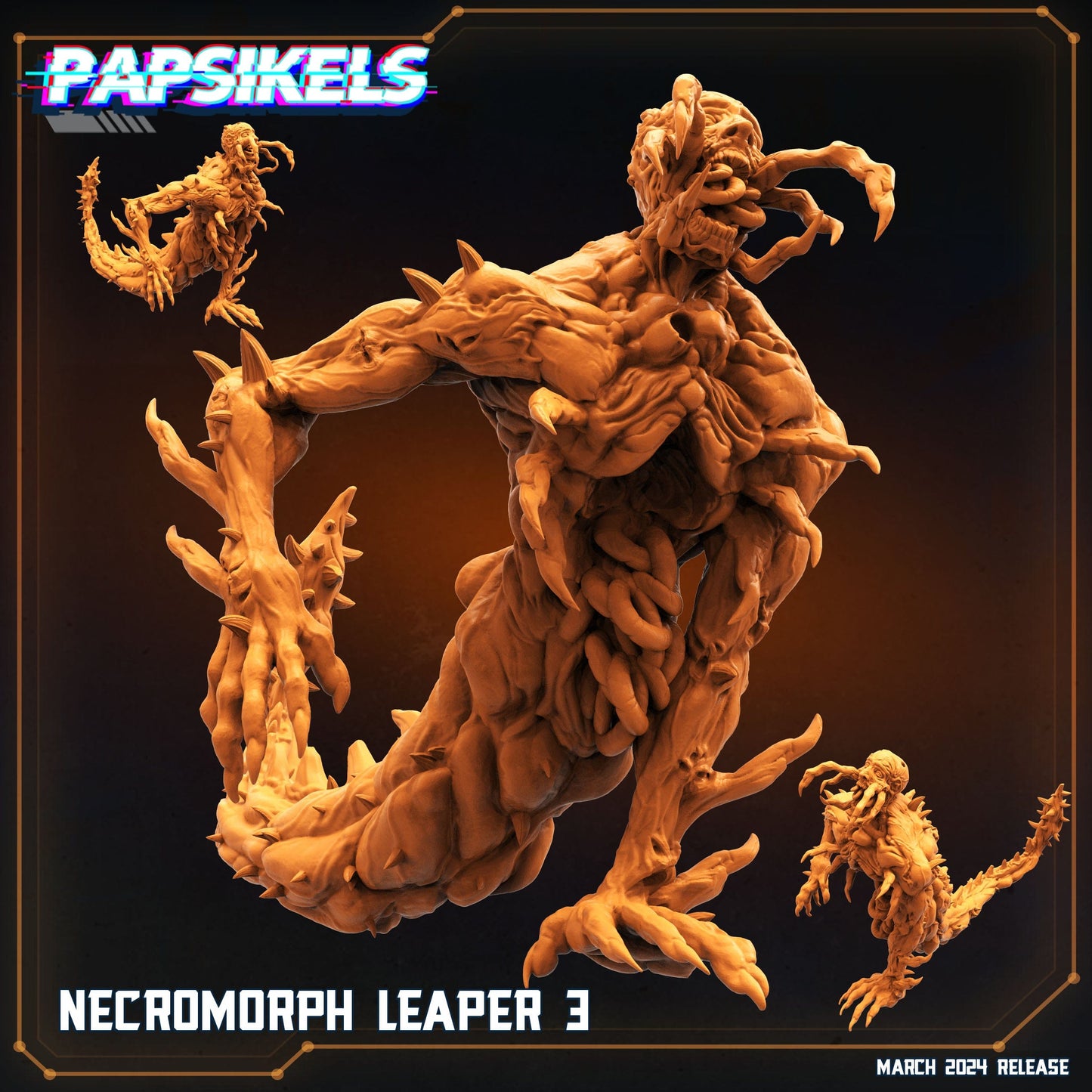 3D Printed Papsikels Necromorph Leapers MARCH 2025 SCIFI 28mm 32mm - 3D Printing Boss 