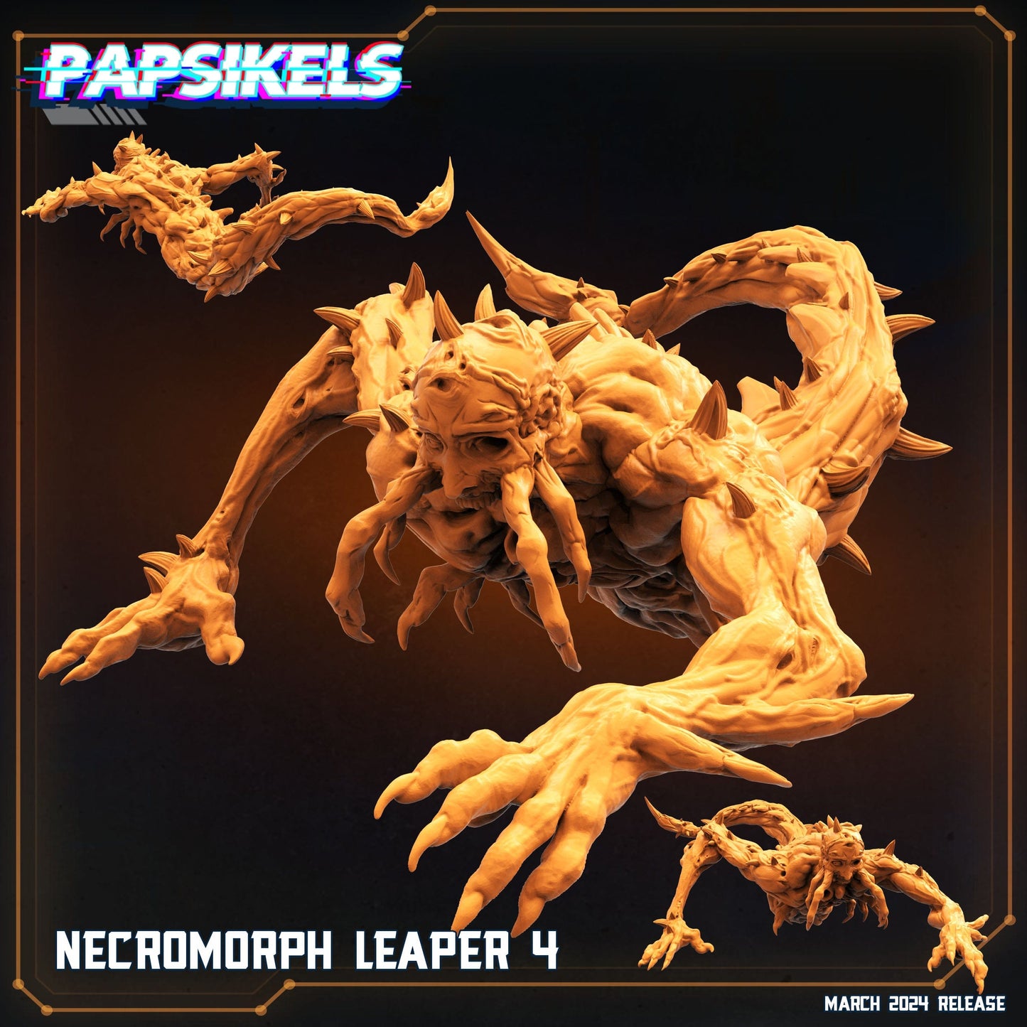 3D Printed Papsikels Necromorph Leapers MARCH 2025 SCIFI 28mm 32mm - 3D Printing Boss 