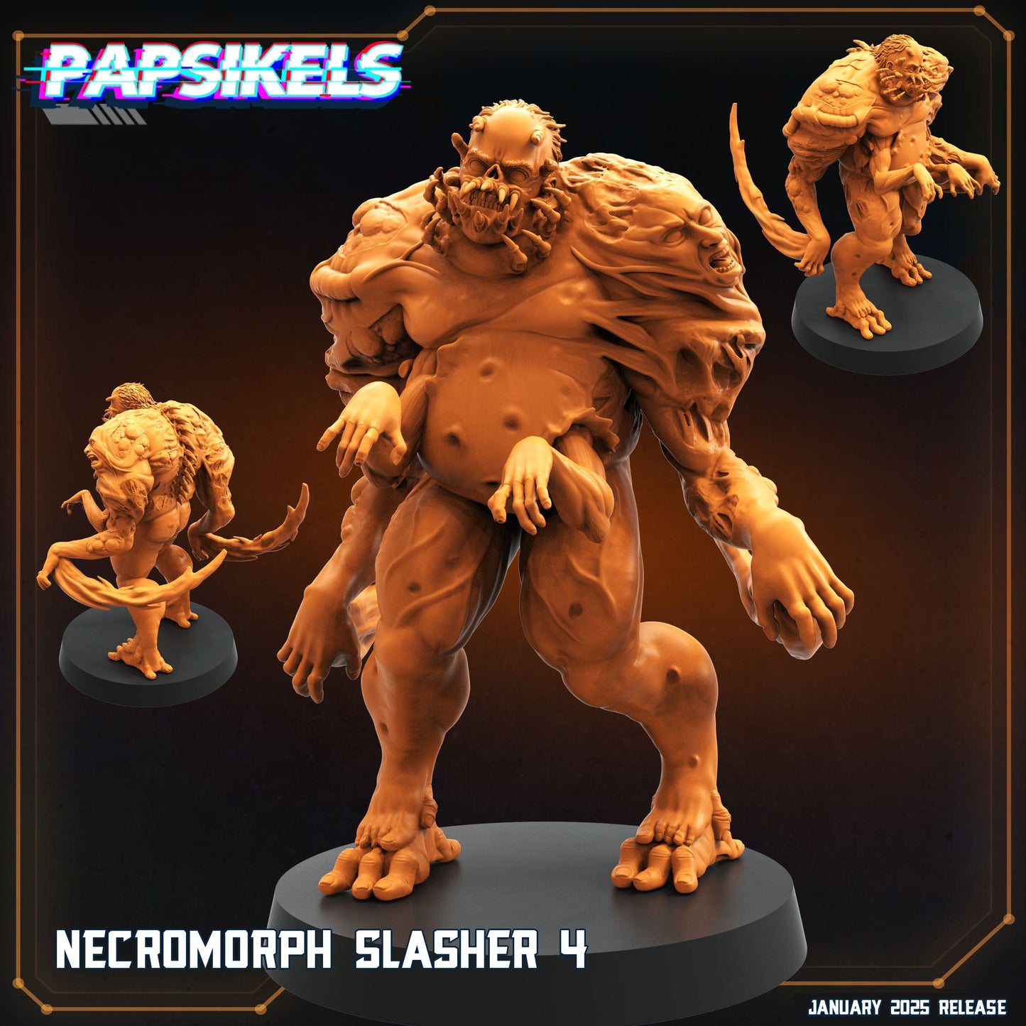 3D Printed Papsikels Necromorph Slashers Set January 2025 - Scifi 28mm 32mm - 3D Printing Boss 