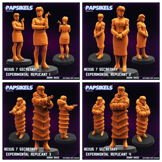 3D Printed Papsikels Nexus 7 Experimental Replicant Set SEPTEMBER 2024 CYBERPUNK 28mm 32mm - 3D Printing Boss 