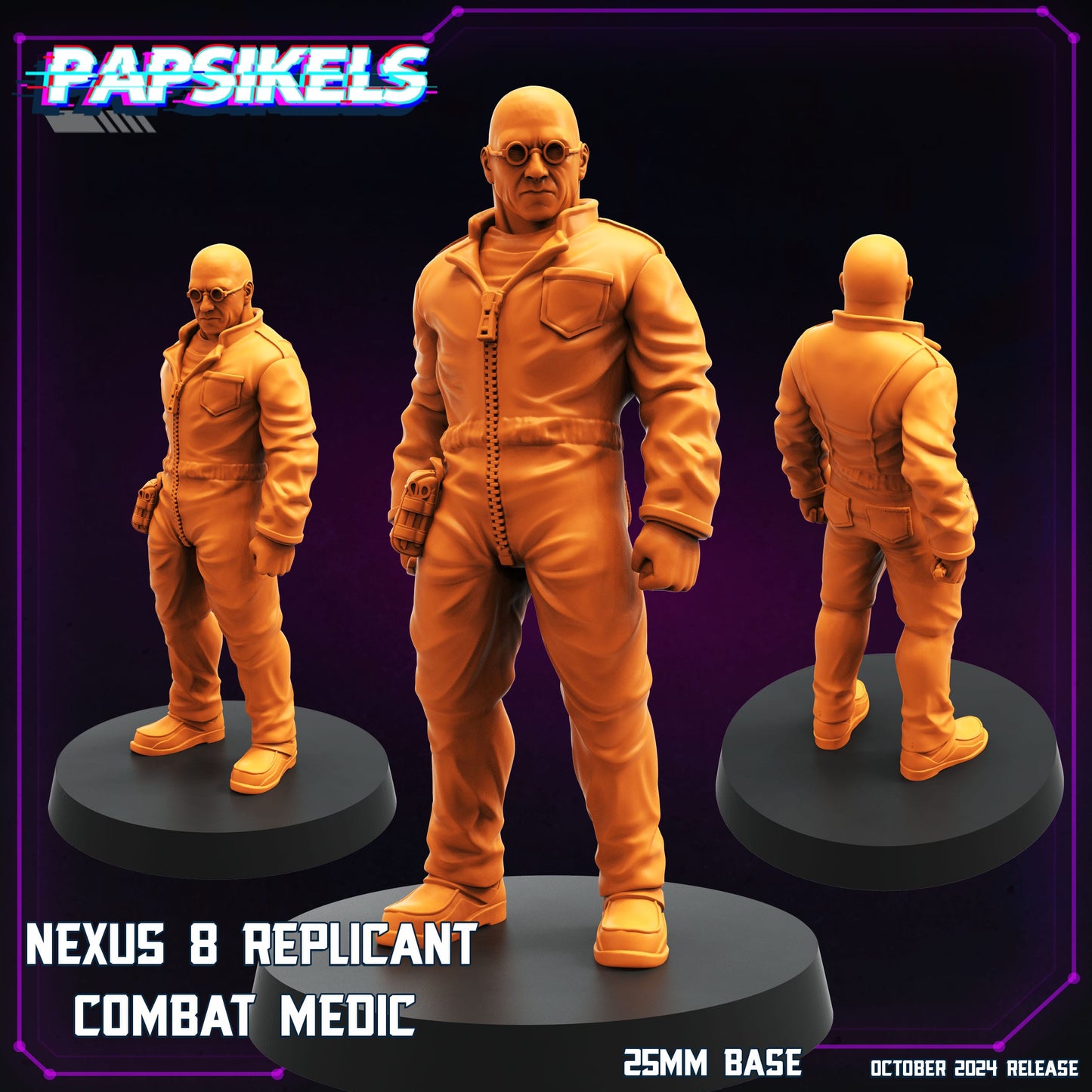 3D Printed Papsikels Nexus 8 Replicant Combat Medic October 2024 Cyberpunk 28mm 32mm - 3D Printing Boss 