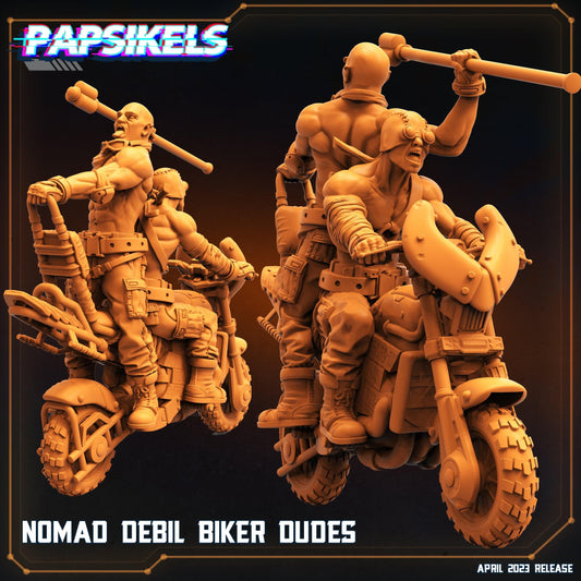 3D Printed Papsikels - Nomad Devil Biker Dudes - 28mm 32mm - 3D Printing Boss 
