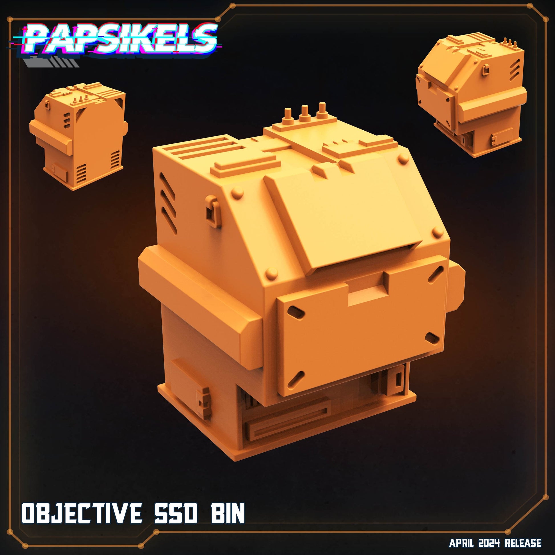 3D Printed Papsikels Objective Ssd Bin Democracy Troopers SciFi Set 28mm 32mm - 3D Printing Boss 