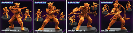 3D Printed Papsikels Odogaron Warrior Set May 2024 Cyberpunk 28mm 32mm - 3D Printing Boss 