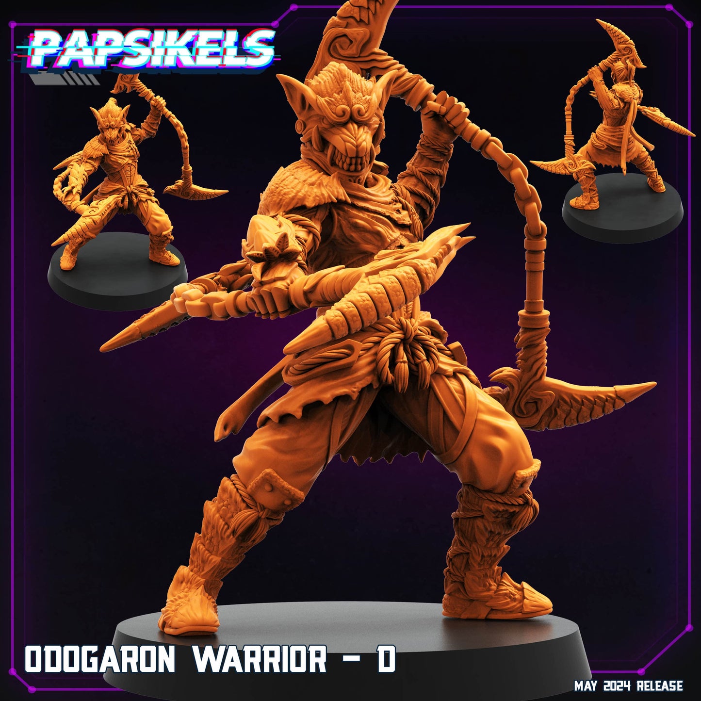 3D Printed Papsikels Odogaron Warrior Set May 2024 Cyberpunk 28mm 32mm - 3D Printing Boss 
