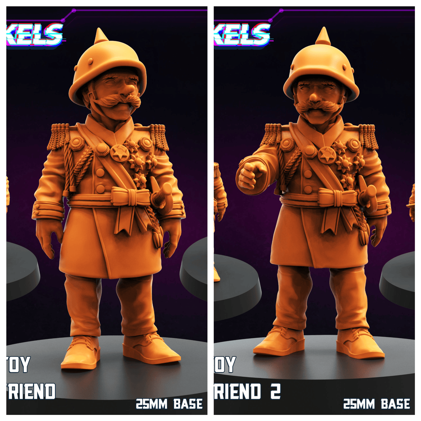 3D Printed Papsikels Organic Toy Kaser Friend Set SEPTEMBER 2024 CYBERPUNK 28mm 32mm - 3D Printing Boss 