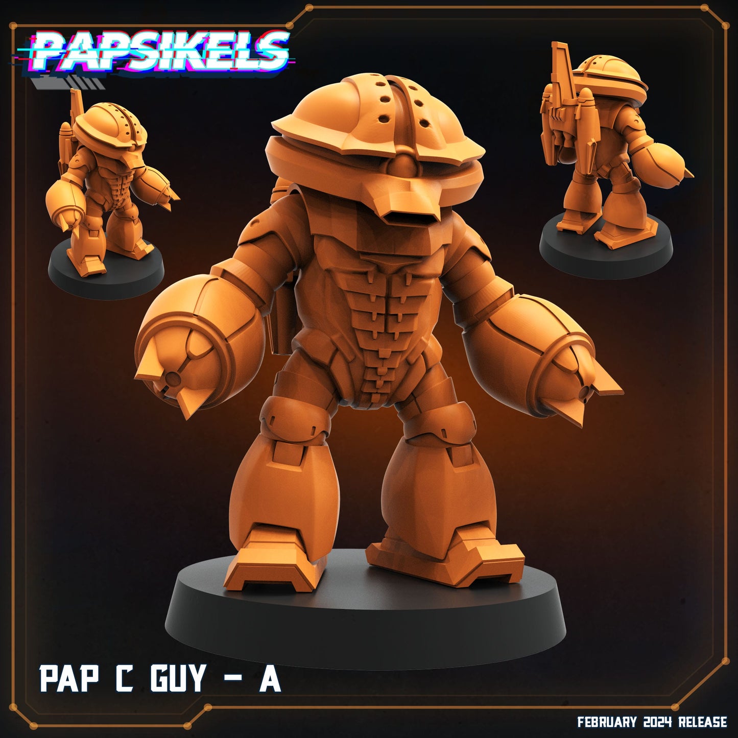 3D Printed Papsikels Pap C Guy - A 28mm 32mm - 3D Printing Boss 