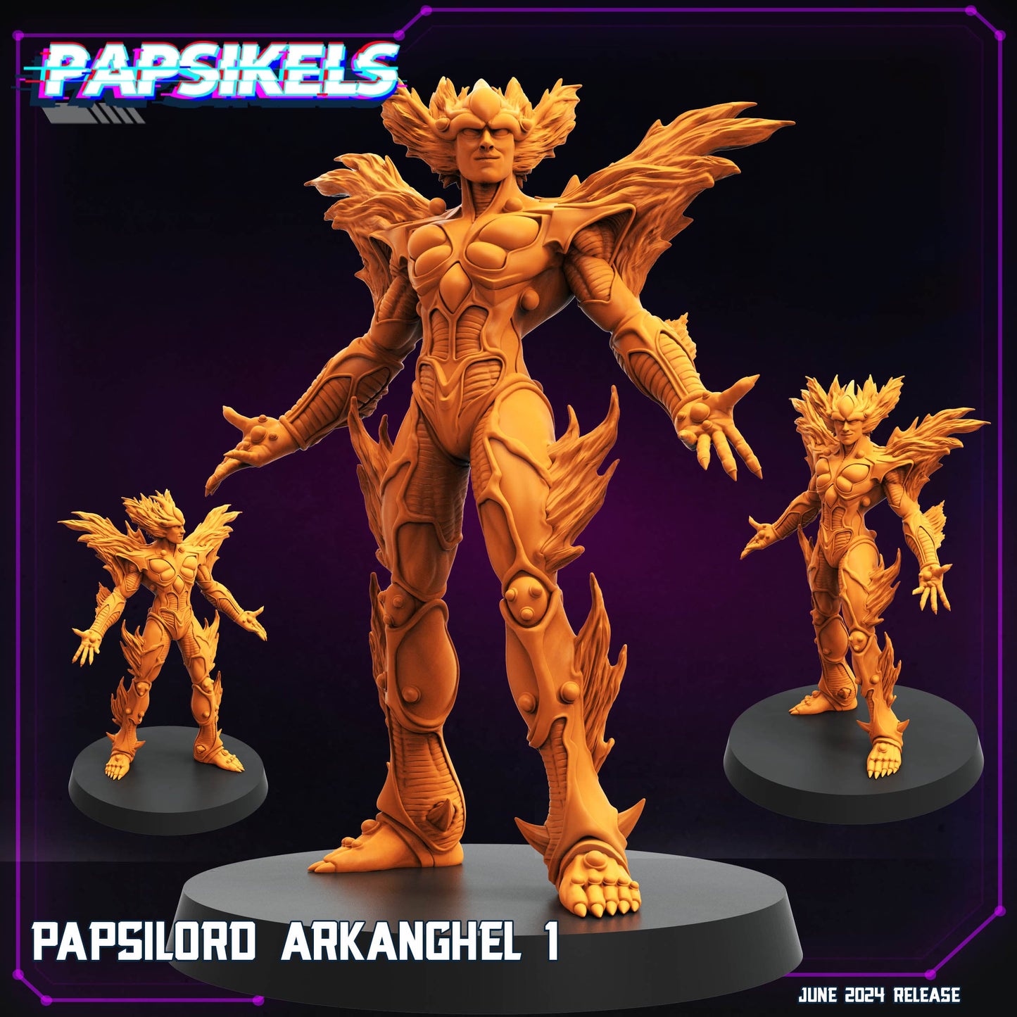 3D Printed Papsikels Papsilord Arkanghel Set JUNE 2024 TRIBES - CYBERPUNK 28mm 32mm - 3D Printing Boss 