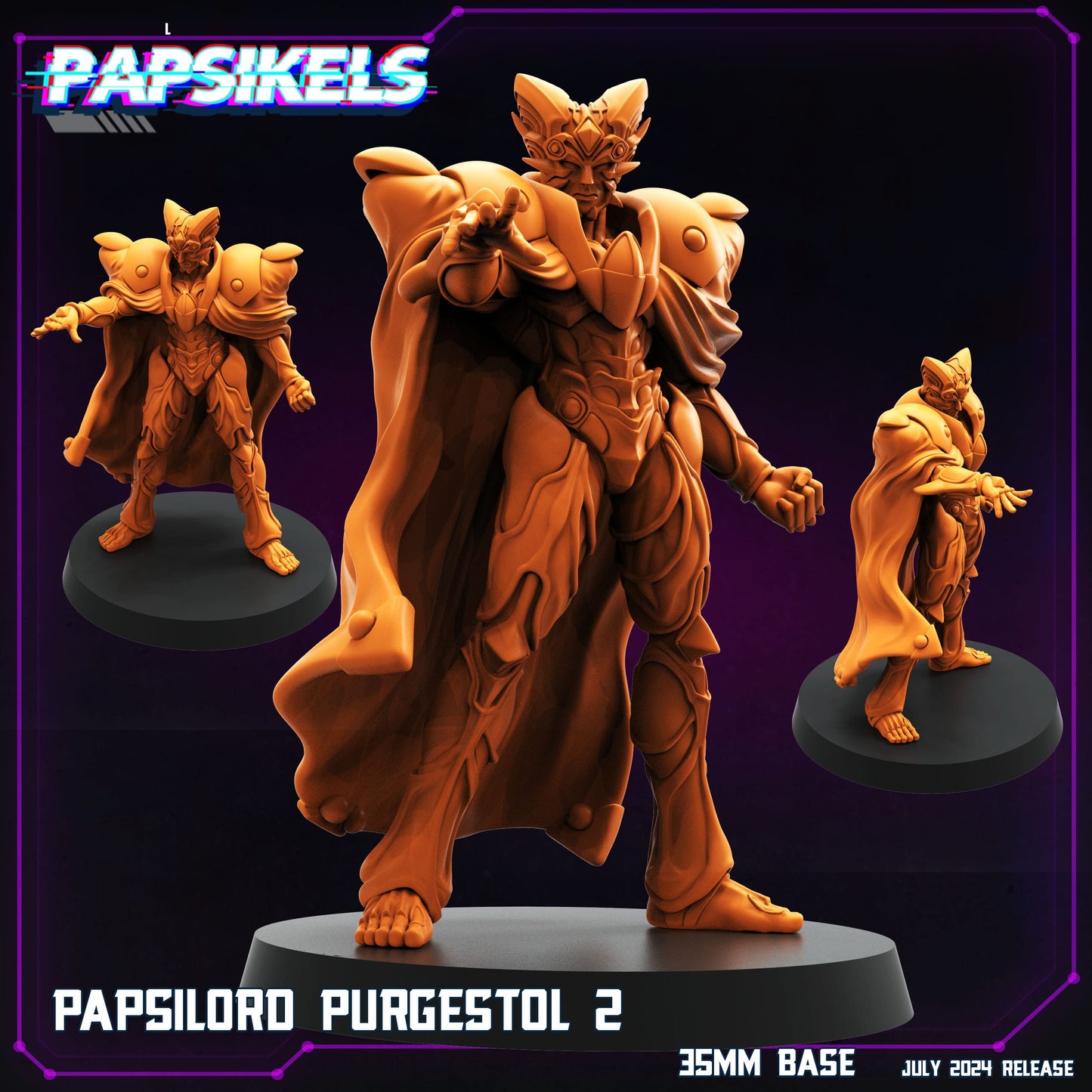3D Printed Papsikels Papsilord Purgestol Set July 2024 Cyberpunk 28mm 32mm - 3D Printing Boss 