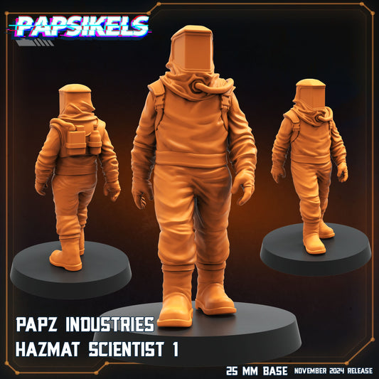 3D Printed Papsikels Papz Industries Hazmat Scientists Nov 2024 Scifi 28mm 32mm - 3D Printing Boss 