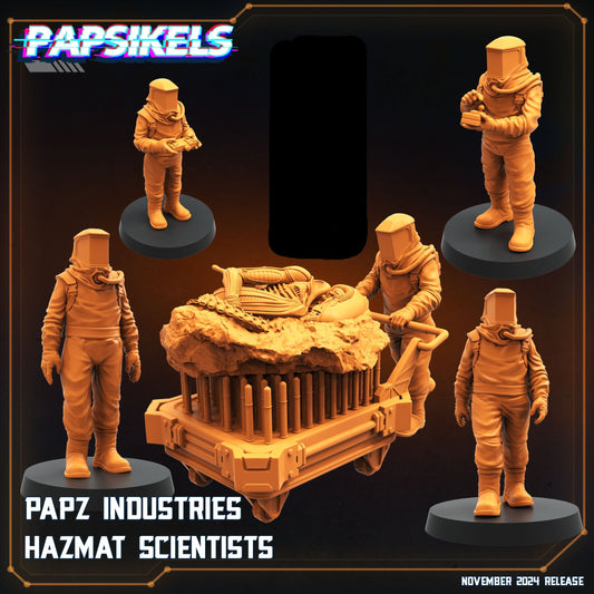 3D Printed Papsikels Papz Industries Hazmat Scientists Nov 2024 Scifi 28mm 32mm - 3D Printing Boss 