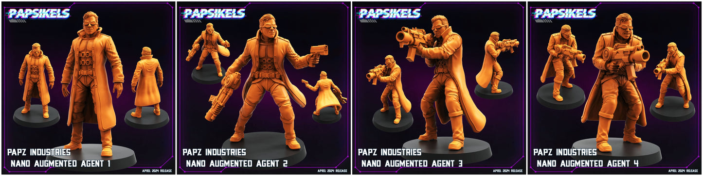 3D Printed Papsikels Papz Industries Nano Augmented Agent Set 28mm 32mm - 3D Printing Boss 