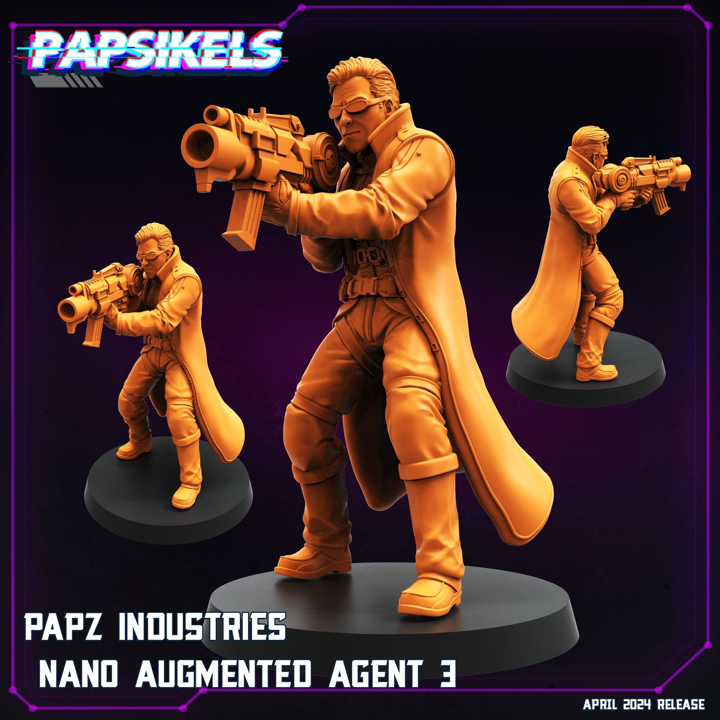 3D Printed Papsikels Papz Industries Nano Augmented Agent Set 28mm 32mm - 3D Printing Boss 