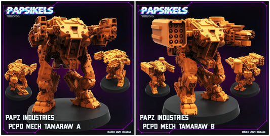 3D Printed Papsikels Papz Industries Pcpd Mech Tamaraw Set 28mm 32mm - 3D Printing Boss 