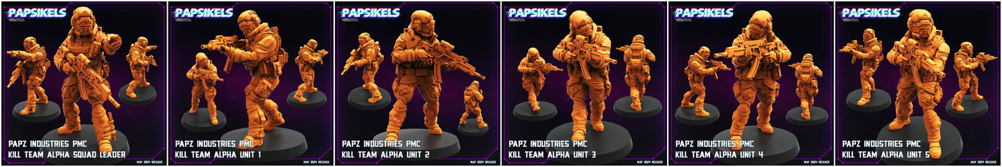 3D Printed Papsikels Papz Industries Pmc Kill Team Set May 2024 Cyberpunk 28mm 32mm - 3D Printing Boss 