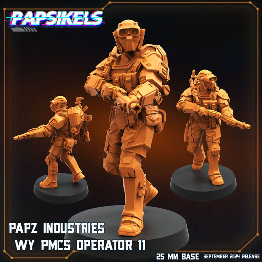 3D Printed Papsikels Papz Industries Wy Pmcs Operator 11 SEPTEMBER 2024 SCIFI 28mm 32mm - 3D Printing Boss 