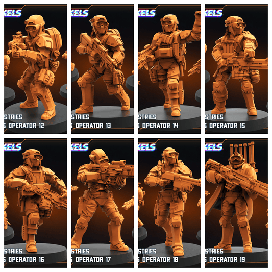 3D Printed Papsikels Papz Industries Wy Pmcs Operators Set January 2025 - Scifi 28mm 32mm - 3D Printing Boss 