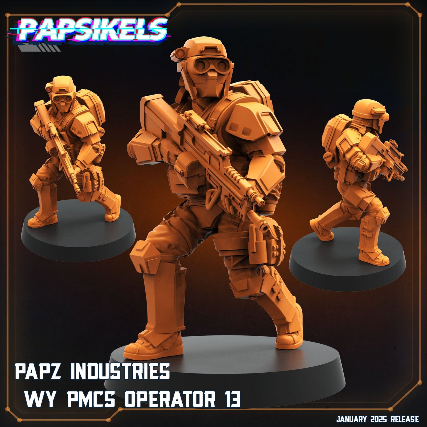 3D Printed Papsikels Papz Industries Wy Pmcs Operators Set January 2025 - Scifi 28mm 32mm - 3D Printing Boss 