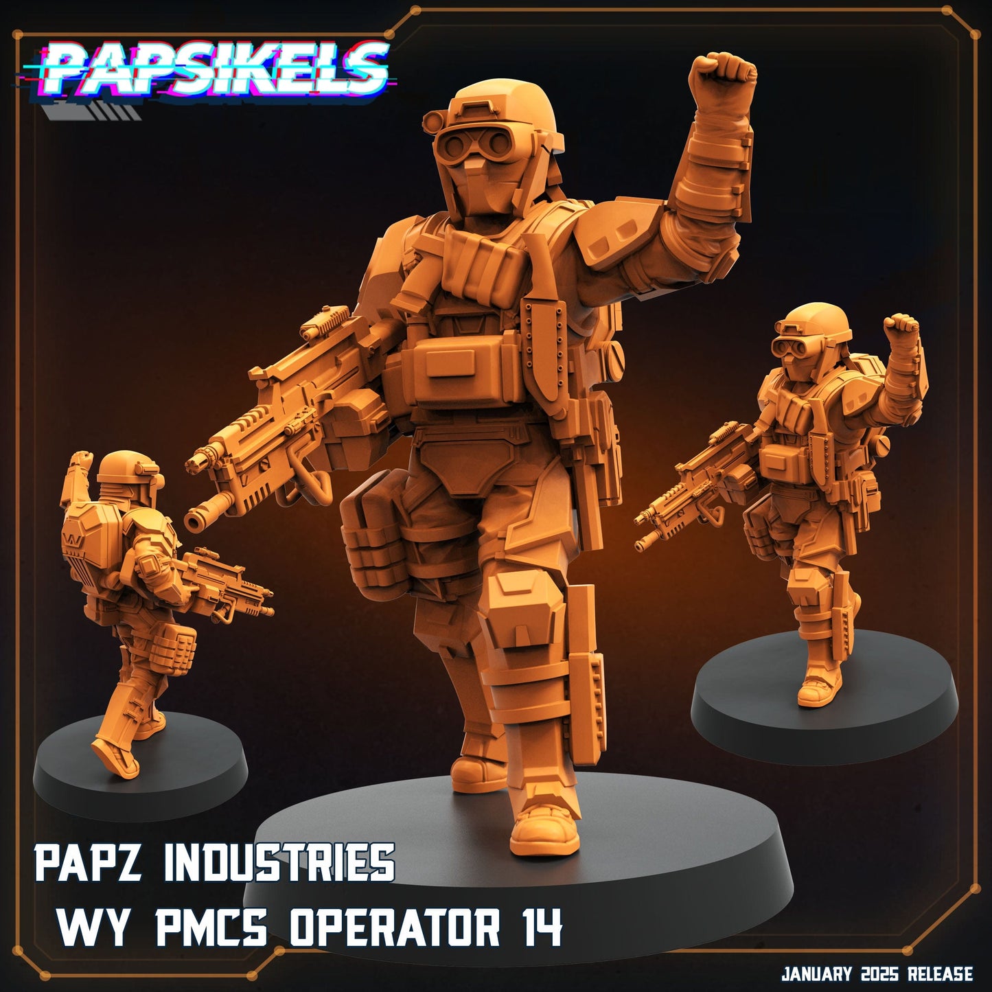 3D Printed Papsikels Papz Industries Wy Pmcs Operators Set January 2025 - Scifi 28mm 32mm - 3D Printing Boss 