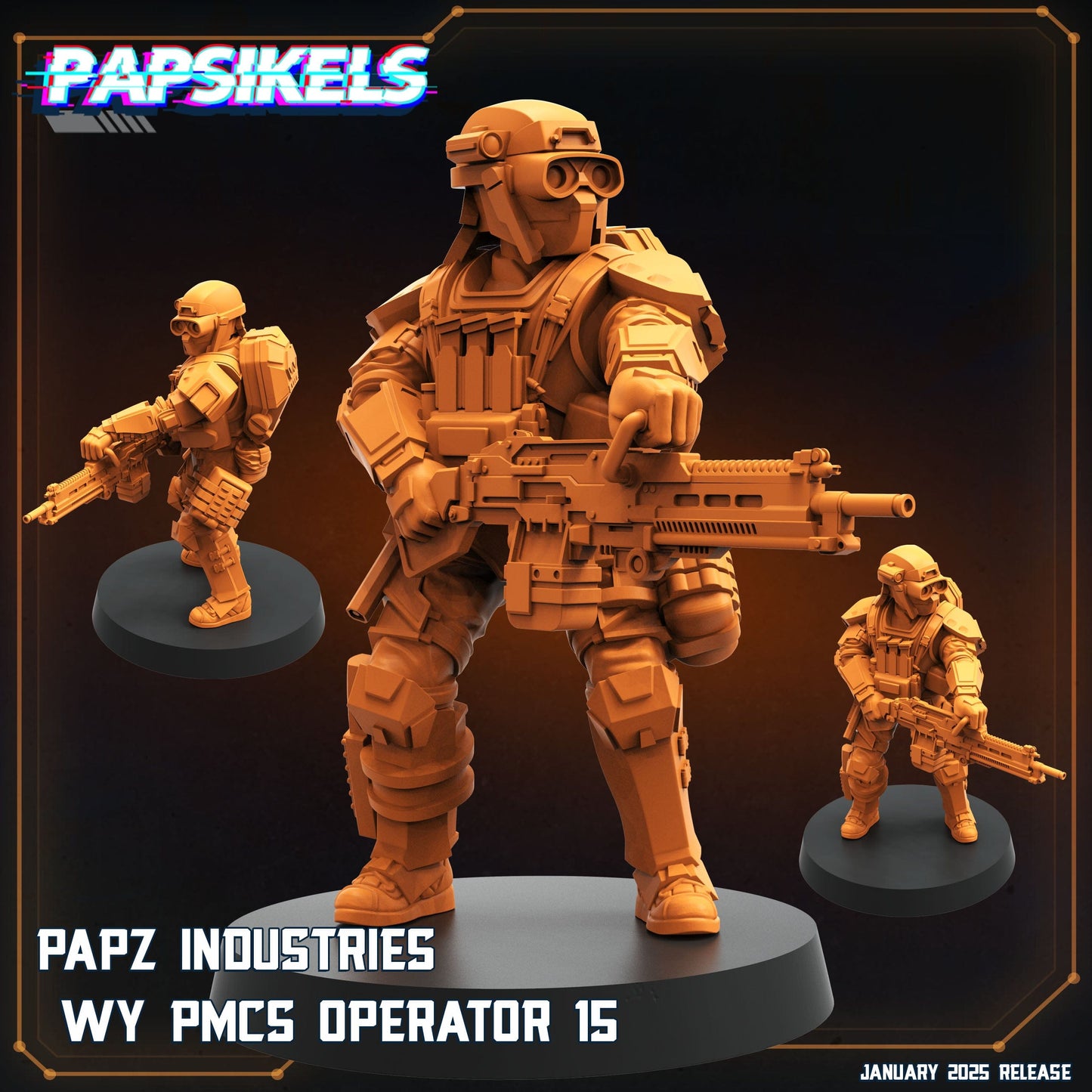 3D Printed Papsikels Papz Industries Wy Pmcs Operators Set January 2025 - Scifi 28mm 32mm - 3D Printing Boss 