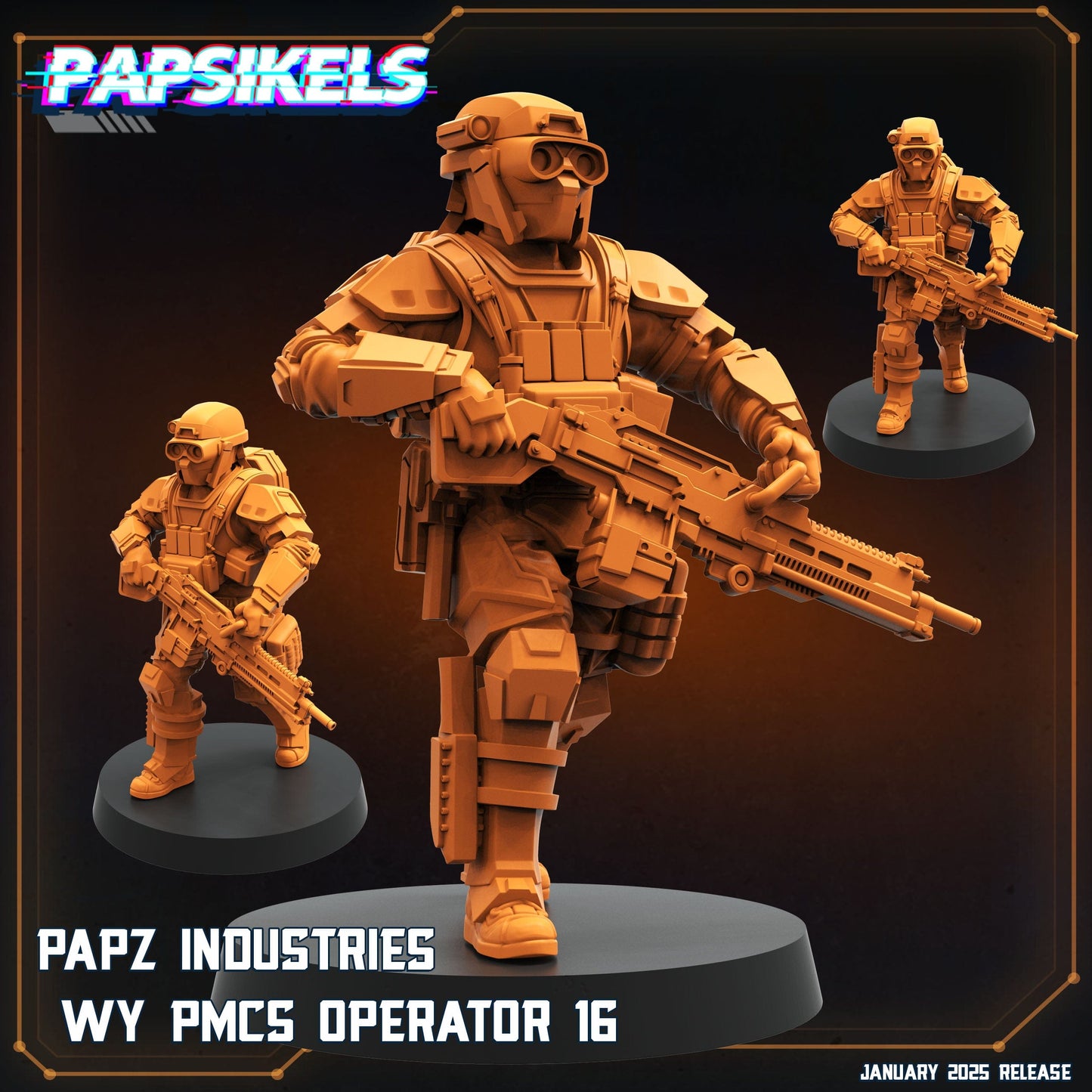 3D Printed Papsikels Papz Industries Wy Pmcs Operators Set January 2025 - Scifi 28mm 32mm - 3D Printing Boss 