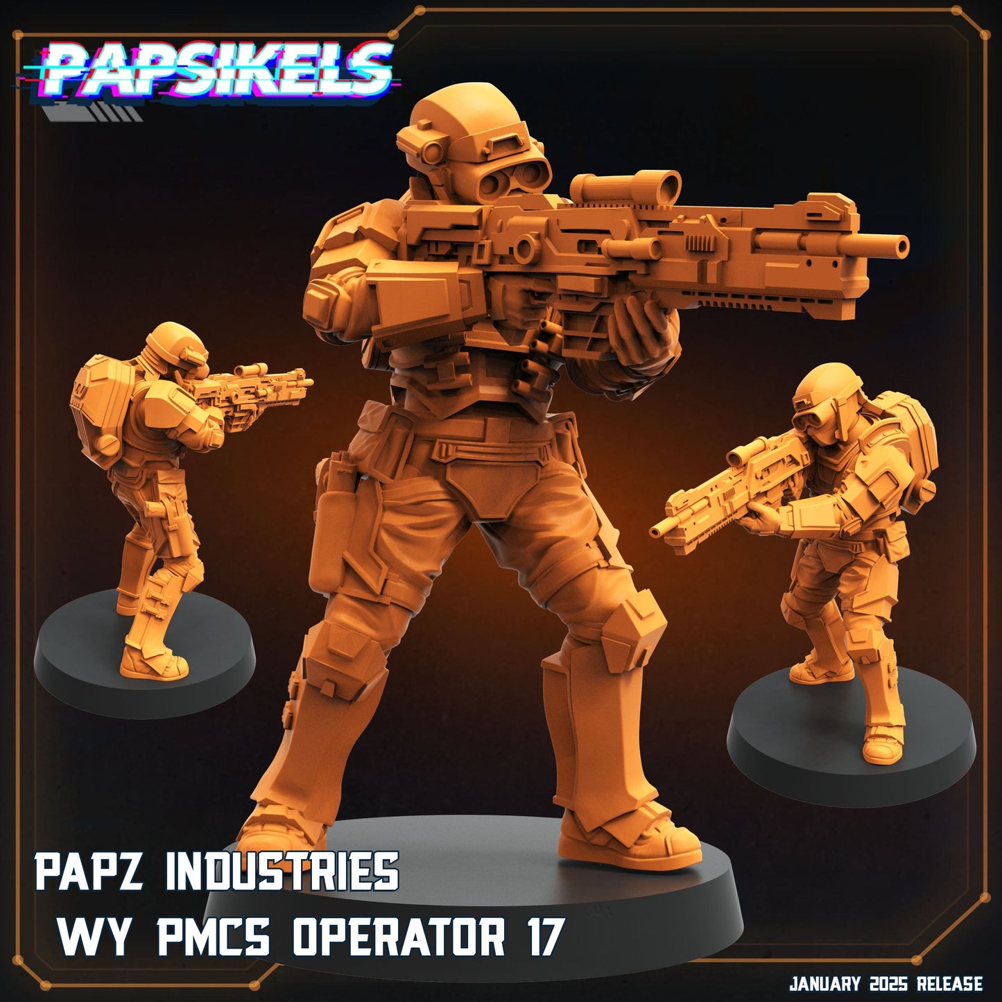 3D Printed Papsikels Papz Industries Wy Pmcs Operators Set January 2025 - Scifi 28mm 32mm - 3D Printing Boss 