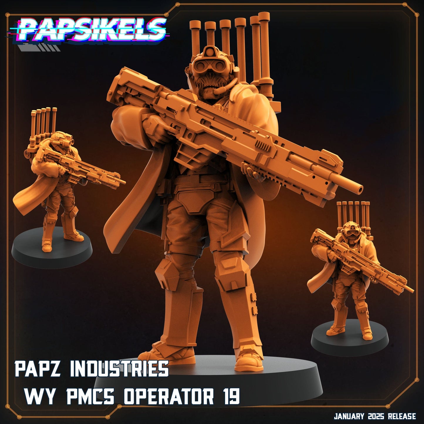 3D Printed Papsikels Papz Industries Wy Pmcs Operators Set January 2025 - Scifi 28mm 32mm - 3D Printing Boss 